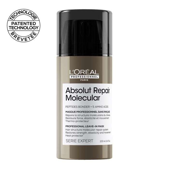 L'OREAL PROFESSIONNEL PARIS ABSOLUT REPAIR MOLECULAR MASQUE PROFESSIONNEL SANS RINCAGE 100 ML L'OREAL PROFESSIONNEL PARIS ABSOLUT REPAIR MOLECULAR MASQUE PROFESSIONNEL SANS RINCAGE 100 ML
