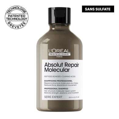 L'OREAL PROFESSIONNEL PARIS ABSOLUT REPAIR MOLECULAR SHAMPOOING PROFESSIONNEL SANS SULFATE300 ML L'OREAL PROFESSIONNEL PARIS ABSOLUT REPAIR MOLECULAR SHAMPOOING PROFESSIONNEL SANS SULFATE300 ML