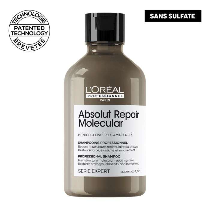 L'OREAL PROFESSIONNEL PARIS ABSOLUT REPAIR MOLECULAR SHAMPOOING PROFESSIONNEL SANS SULFATE300 ML