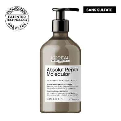 L'OREAL PROFESSIONNEL PARIS ABSOLUT REPAIR MOLECULAR SHAMPOOING PROFESSIONNEL SANS SULFATE 500 ML L'OREAL PROFESSIONNEL PARIS ABSOLUT REPAIR MOLECULAR SHAMPOOING PROFESSIONNEL SANS SULFATE 500 ML