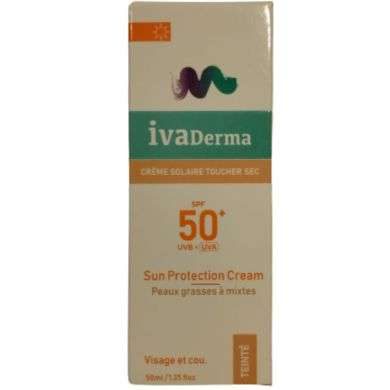IVADERMA CREME SOLAIRE TOUCHER SEC SPF 50+ TEINTE 50ML IVADERMA CREME SOLAIRE TOUCHER SEC SPF 50+ TEINTE 50ML
