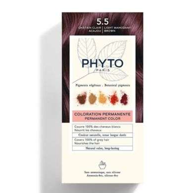 PHYTO COLOR KIT COLORATION 5.5 CHATAIN CLAIR ACAJOU PHYTO COLOR KIT COLORATION 5.5 CHATAIN CLAIR ACAJOU