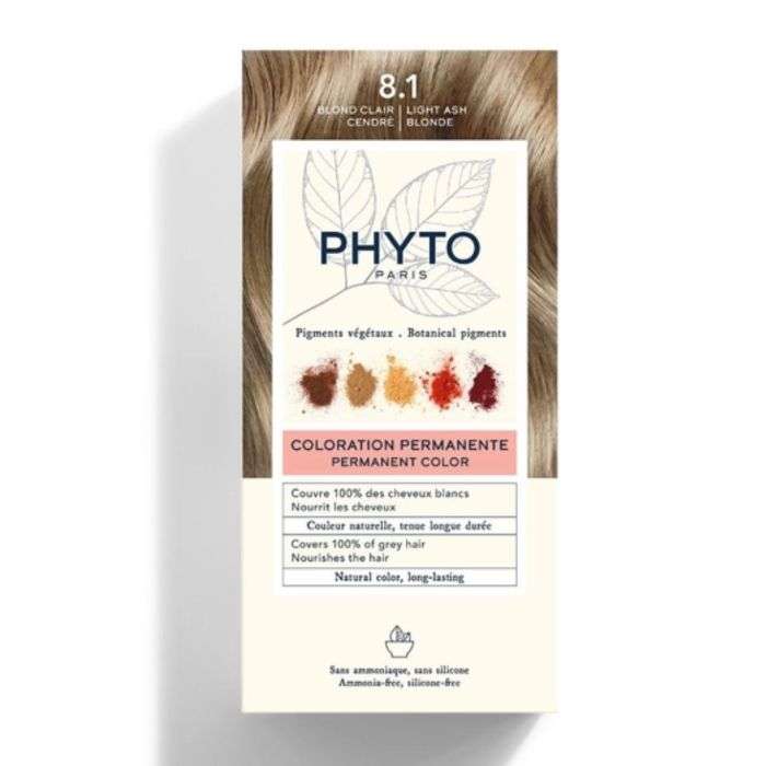 PHYTO COLOR KIT COLORATION 8.1 BLOND CLAIR CENDRE PHYTO COLOR KIT COLORATION 8.1 BLOND CLAIR CENDRE