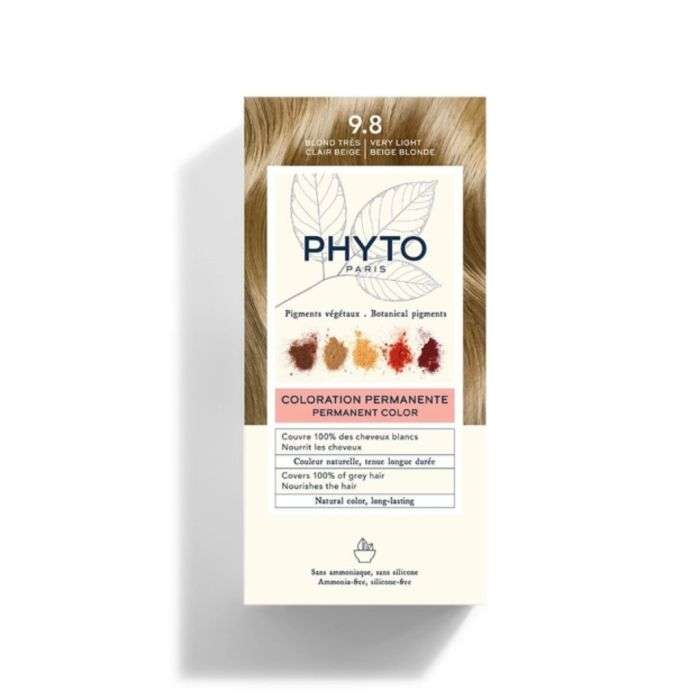 PHYTO COLOR KIT COLORATION 9.8 BLOND TRES CLAIR BEIGE PHYTO COLOR KIT COLORATION 9.8 BLOND TRES CLAIR BEIGE