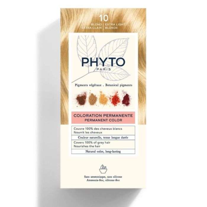 PHYTO COLOR KIT COLORATION 10 BLOND EXTRA CLAIR PHYTO COLOR KIT COLORATION 10 BLOND EXTRA CLAIR