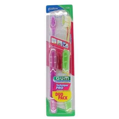 GUM DUO PACK BROSSE A DENTS TECHNIQUE PRO MEDIUM COMPACT 1528 GUM DUO PACK BROSSE A DENTS TECHNIQUE PRO MEDIUM COMPACT 1528