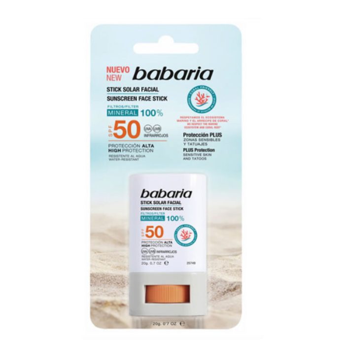 BABARIA STICK SOLAIRE VISAGE SPF50 20ML BABARIA STICK SOLAIRE VISAGE SPF50 20ML