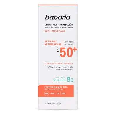 BABARIA CREME MULTIPROTECTION 360° PHOTOAGE SPF50+ 50ML BABARIA CREME MULTIPROTECTION 360° PHOTOAGE SPF50+ 50ML