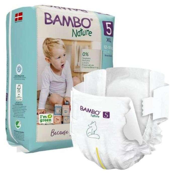 BAMBO NATURE COUCHE BEBE 5XL 12-18 KG 22 PIECES BAMBO NATURE COUCHE BEBE 5XL 12-18 KG 22 PIECES