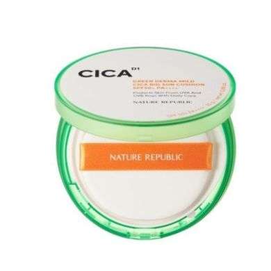NATURE REPUBLIC GREEN DERMA MILD CICA BIG SUN CUSHION SPF 50+