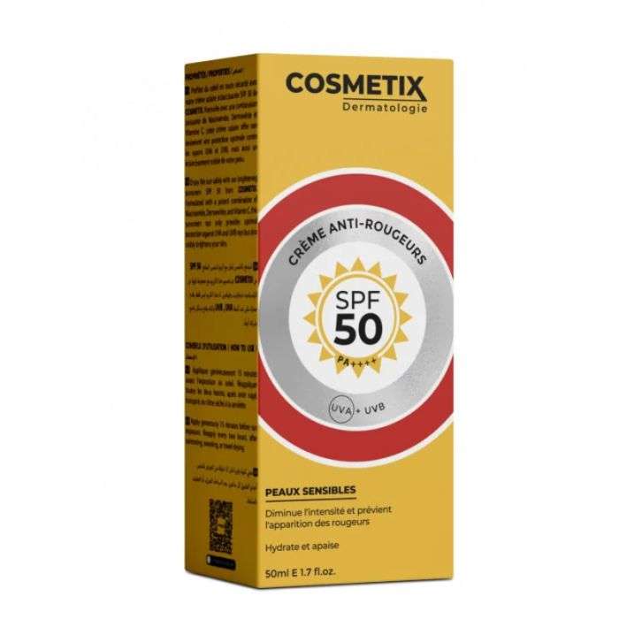 COSMETIX CREME ANTI ROUGEURS SPF 50 PEAUX SENSIBLES 50 ML COSME