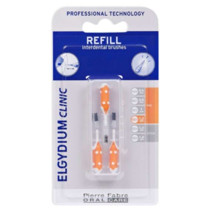 ELGYDIUM CLINIC RECHARGE REFILL ORANGE BROSSETTES INTERDENTAIRES ELGYDIUM CLINIC RECHARGE REFILL ORANGE BROSSETTES INTERDENTAIRES
