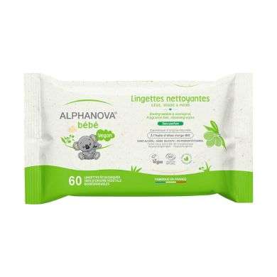 ALPHANOVA BEBE LINGETTES NETTOYANTES 60 UNITES ALPHANOVA BEBE LINGETTES NETTOYANTES 60 UNITES