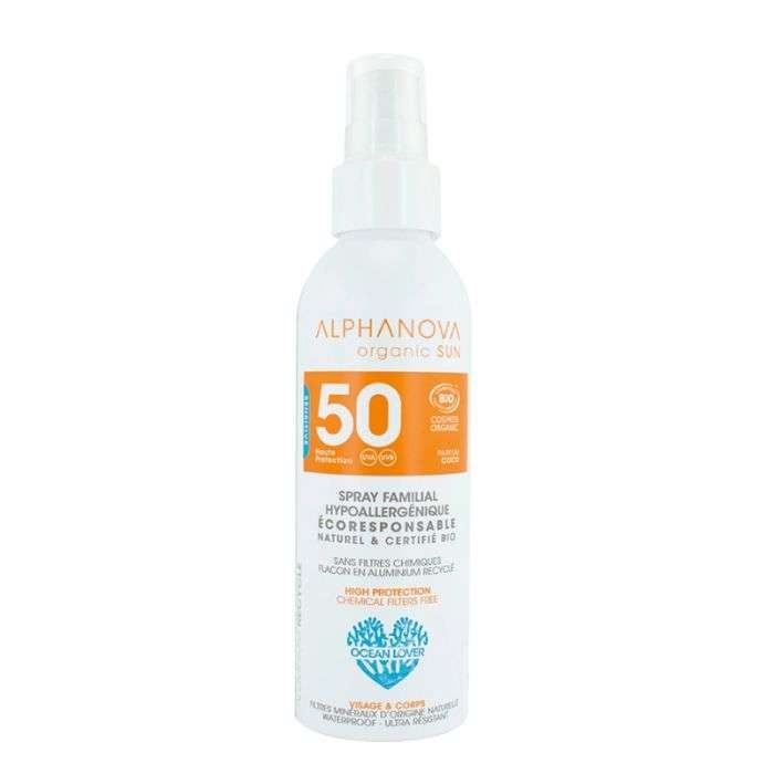 ALPHANOVA SPRAY SOLAIRE FAMILIAL SPF 50 BIO 150 G ALPHANOVA SPRAY SOLAIRE FAMILIAL SPF 50 BIO 150 G