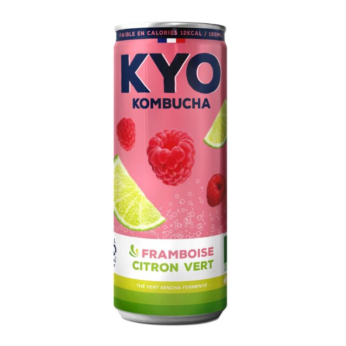 KYO KOMBUCHA CANETTE FRAMBOISE CITRON VERT 330 ML