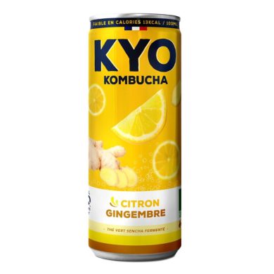 KYO KOMBUCHA CANETTE CITRON GINGEMBRE 330 ML KYO KOMBUCHA CANETTE CITRON GINGEMBRE 330 ML