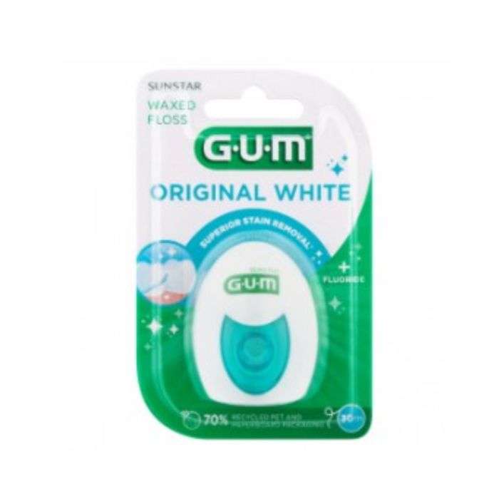 GUM DENTAIRE ORIGINAL WHITE FLUORE ET ANTI COLORATION 30 M REF 2040 GUM DENTAIRE ORIGINAL WHITE FLUORE ET ANTI COLORATION 30 M REF 2040