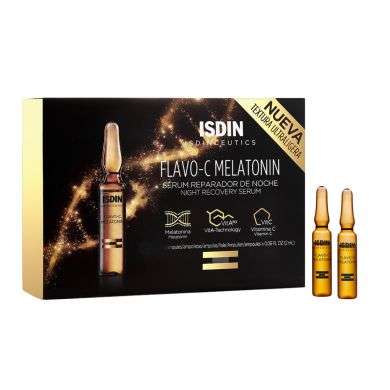 ISDIN FLAVO C MELATONIN SERUM REPARATEUR NUIT 10 AMPOULES ISDIN FLAVO C MELATONIN SERUM REPARATEUR NUIT 10 AMPOULES