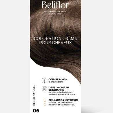 BELIFLOR COLORATION CREME POUR CHEVEUX06 BLOND NATUREL 135 ML BELIFLOR COLORATION CREME POUR CHEVEUX06 BLOND NATUREL 135 ML