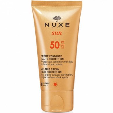 NUXE SUN CRÉME FONDANTE HAUTE PROTECTION SPF 50 AUX FLEURS D'EAU ET DE SOLEIL 50 ML NUXE SUN CRÉME FONDANTE HAUTE PROTECTION SPF 50 AUX FLEURS D'EAU ET DE SOLEIL 50 ML