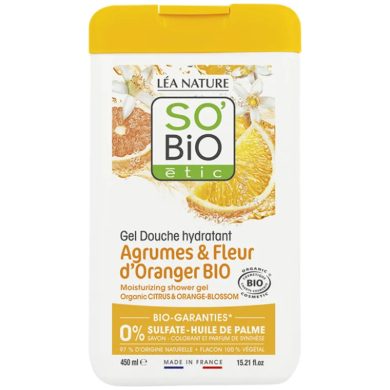 SO BIO GEL DOUCHE HYDRATANT AGRUMES ET FLEURS ORANGER BIO 450 ML SO BIO GEL DOUCHE HYDRATANT AGRUMES ET FLEURS ORANGER BIO 450 ML
