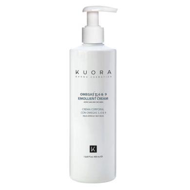 KUORA CREME EMOLLIENTE OMEGA 3 6 ET 9 PEAUX SENSIBLES SECS ET ATOPIQUE 400 ML KUORA CREME EMOLLIENTE OMEGA 3 6 ET 9 PEAUX SENSIBLES SECS ET ATOPIQUE 400 ML