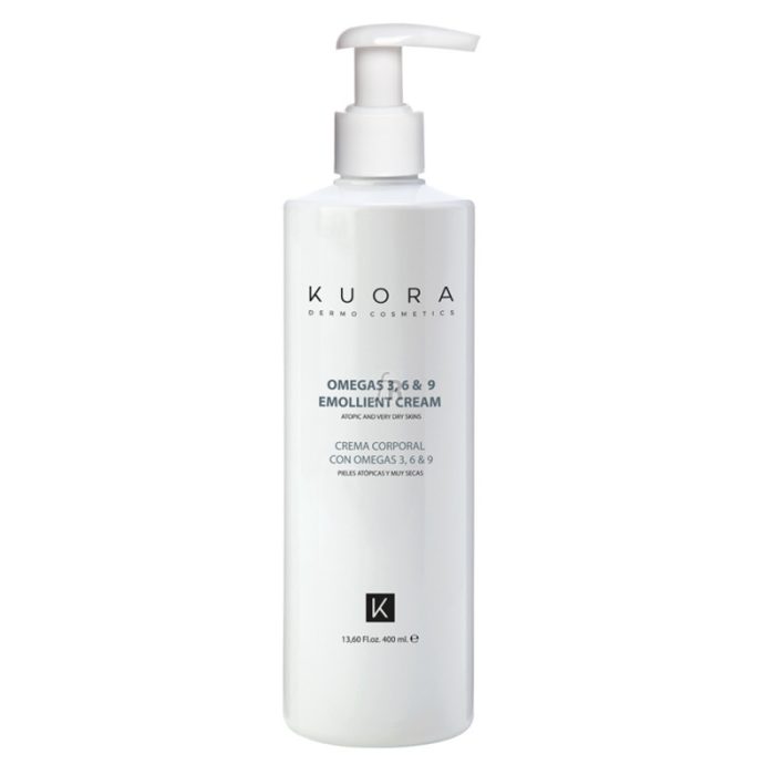 KUORA CREME EMOLLIENTE OMEGA 3 6 ET 9 PEAUX SENSIBLES SECS ET ATOPIQUE 400 ML KUORA CREME EMOLLIENTE OMEGA 3 6 ET 9 PEAUX SENSIBLES SECS ET ATOPIQUE 400 ML