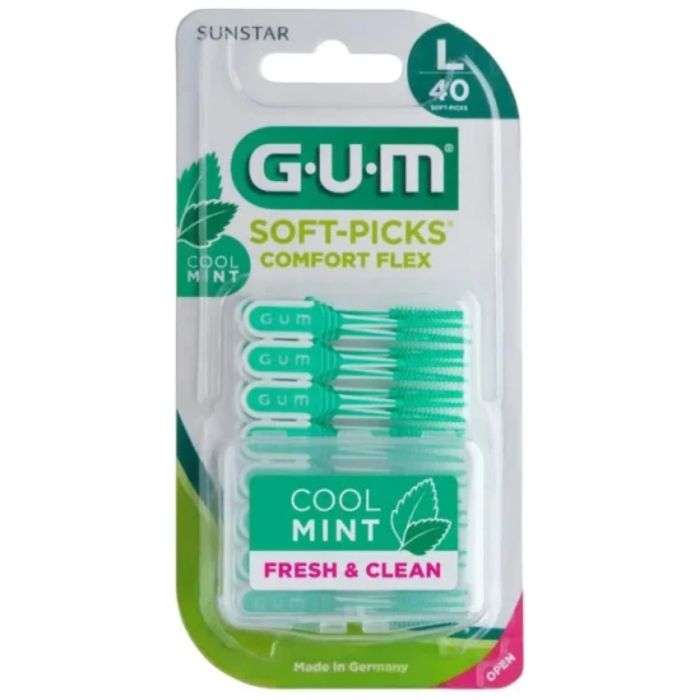 GUM SOFT PICKS COMFORT FLEX MENTHOLE 40 LARGES REF 671 GUM SOFT PICKS COMFORT FLEX MENTHOLE 40 LARGES REF 671
