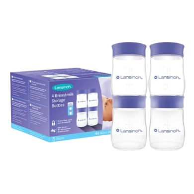 LANSINOH BOUTEILLES DE CONSERVATION LAIT MATERNELLE PACK DE 4 LANSINOH BOUTEILLES DE CONSERVATION LAIT MATERNELLE PACK DE 4