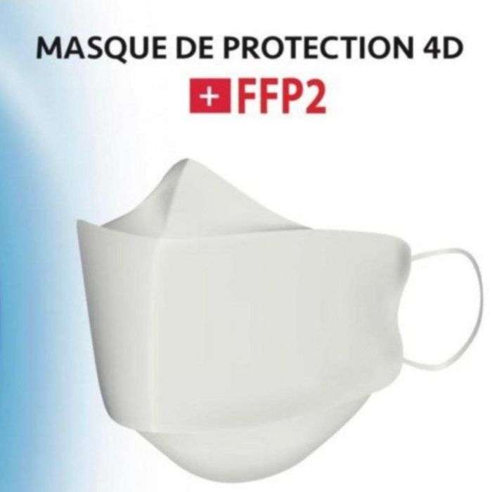 ARWAMEDIC MASQUES 4D FFP2 BOITE DE 10 MASQUES BLANC ARWAMEDIC MASQUES 4D FFP2 BOITE DE 10 MASQUES BLANC