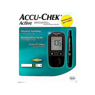 ACCU CHEK ACCU-CHEK Active Kit de Lecteur de Glycemie + 10 Bandelettes ACCU CHEK ACCU-CHEK Active Kit de Lecteur de Glycemie + 10 Bandelettes