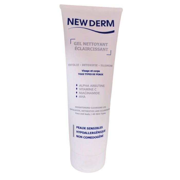 NEW DERM GEL NETTOYANT ECLAIRCISSANT VISAGE ET CORPS 250 ML NEW DERM GEL NETTOYANT ECLAIRCISSANT VISAGE ET CORPS 250 ML