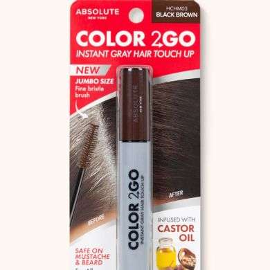 ABSOLUTE NEW YORK COUVRE RACINES COLOR 2GO BLACK BROWN