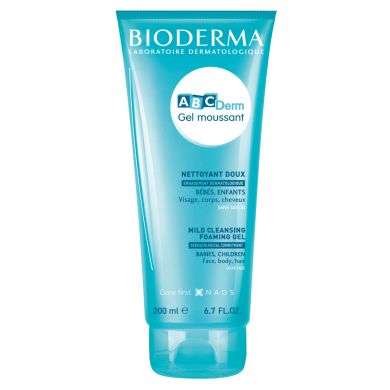 BIODERMA ABCDERM GEL NETTOYANT MOUSSANT DOUX 200 ML BIODERMA ABCDERM GEL NETTOYANT MOUSSANT DOUX 200 ML