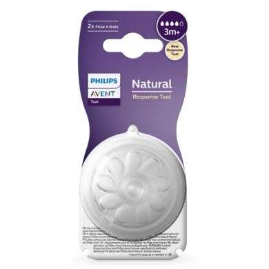 AVENT NATURAL TETINE RESPONSE 3MOIS + DEBIT 4 AVENT NATURAL TETINE RESPONSE 3MOIS + DEBIT 4