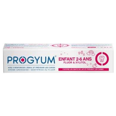 PROGYUM DENTIFRICE ENFANT 2-6 ANS FLUOR ET XYLITOL AROME GRENADINE 75 ML PROGYUM DENTIFRICE ENFANT 2-6 ANS FLUOR ET XYLITOL AROME GRENADINE 75 ML