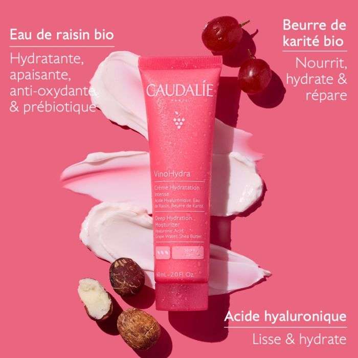 CAUDALIE VINOHYDRA CREME HYDRATATION INTENSE 60 ML PEAU SECHE CAUDALIE VINOHYDRA CREME HYDRATATION INTENSE 60 ML PEAU SECHE