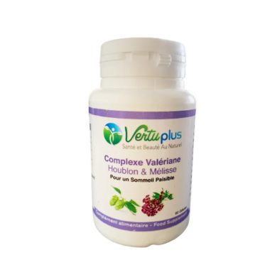 VERTUPLUS COMPLEXE VALERIANE HUBLON ET MELISSE 60 GELULES VERTUPLUS COMPLEXE VALERIANE HUBLON ET MELISSE 60 GELULES