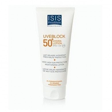 Isispharma Uveblock 50+hydra lotion Très haute protection solaire lotion hydratante SPF 50+ Isispharma Uveblock 50+hydra lotion Très haute protection solaire lotion hydratante SPF 50+
