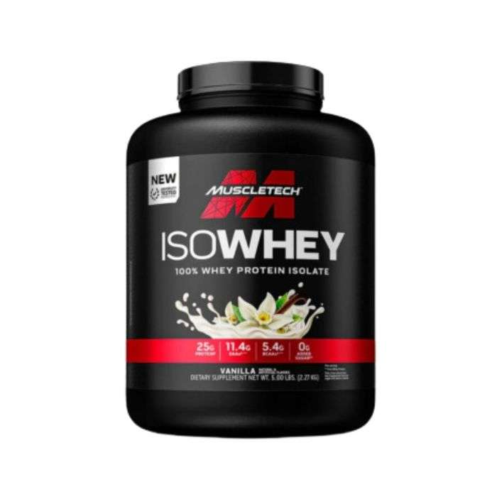 MUSCLETECH ISO WHEY 100% WHEY PROTEIN ISOLATE 2.27 KG SAVEUR VANILLE MUSCLETECH ISO WHEY 100% WHEY PROTEIN ISOLATE 2.27 KG SAVEUR VANILLE