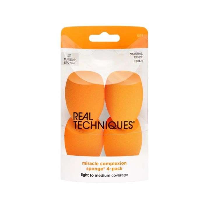 REAL TECHNIQUES MIRACLE COMPLEXION SPONGE PACK DE 4