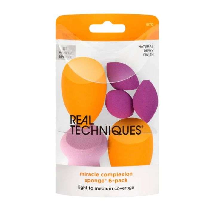 REAL TECHNIQUES MIRACLE COMPLEXION SPONGE PACK DE 6 REAL TECHNIQUES MIRACLE COMPLEXION SPONGE PACK DE 6
