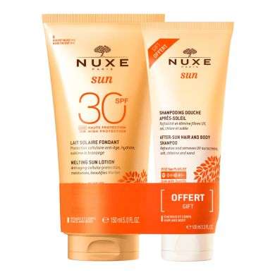 NUXE OFFRE SUN LAIT SOLAIRE FONDANT SPF 30 - 150 ML +SHAMPOING DOUCHE APRES SOLEIL 100 ML NUXE OFFRE SUN LAIT SOLAIRE FONDANT SPF 30 - 150 ML +SHAMPOING DOUCHE APRES SOLEIL 100 ML