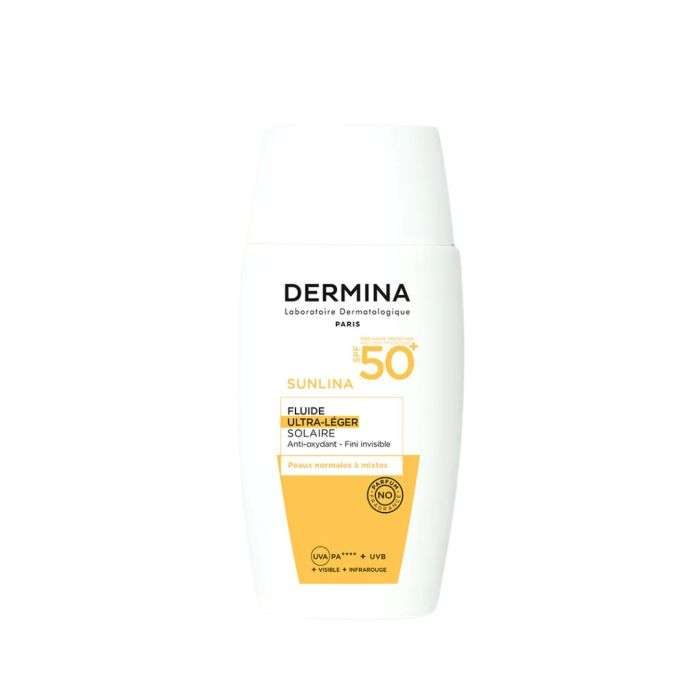 DERMINA SUNLINA FLUIDE ULTRA LEGER SPF 50+ INVISIBLE 50 ML DERMINA SUNLINA FLUIDE ULTRA LEGER SPF 50+ INVISIBLE 50 ML