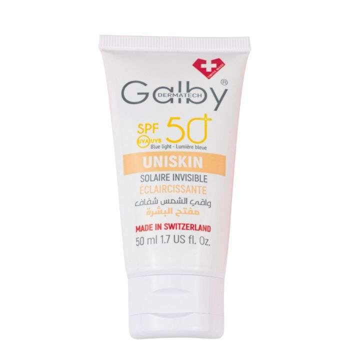 GALBY UNISKIN CREME SOLAIRE INVISIBLE ECLAIRCISSANTE SPF50+ 50 ML GALBY UNISKIN CREME SOLAIRE INVISIBLE ECLAIRCISSANTE SPF50+ 50 ML