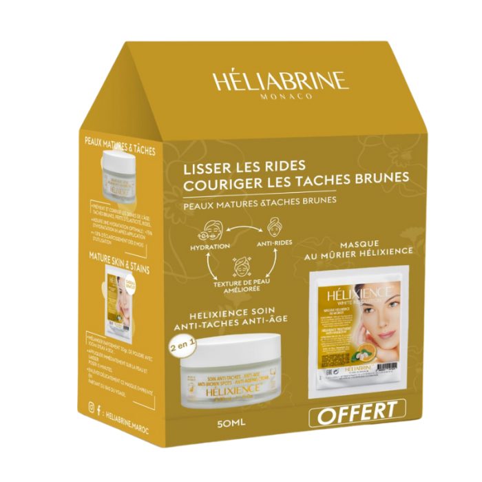 HELIABRINE HELIXIENCE SOIN ANTI TACHES ANTI AGE 50 ML ET MASQUE AU MURIER HELIXIENCE HELIABRINE HELIXIENCE SOIN ANTI TACHES ANTI AGE 50 ML ET MASQUE AU MURIER HELIXIENCE