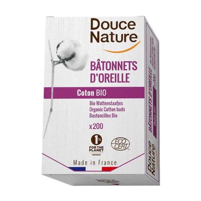 DOUCE NATURE 200 BATONNETS D'OREILLE COTON BIO DOUCE NATURE 200 BATONNETS D'OREILLE COTON BIO
