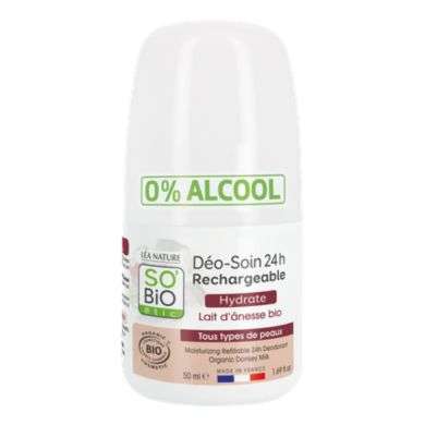 SO BIO DEO SOIN 24H RECHARGEABLE HYDRATE LAIT D'ANESSE BIO 50 ML SO BIO DEO SOIN 24H RECHARGEABLE HYDRATE LAIT D'ANESSE BIO 50 ML
