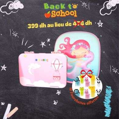 GOBENTO KIDS OFFRE SAC A DEJOUNER EFFET 3D SIRENE + BOITE ISOTHERME 21165 CM 710 ML GOBENTO KIDS OFFRE SAC A DEJOUNER EFFET 3D SIRENE + BOITE ISOTHERME 21165 CM 710 ML