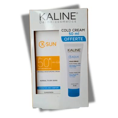 Pack KALINE K SUN SPF 50+ et Cold Cream K AQUA 50 ml Pack KALINE K SUN SPF 50+ et Cold Cream K AQUA 50 ml